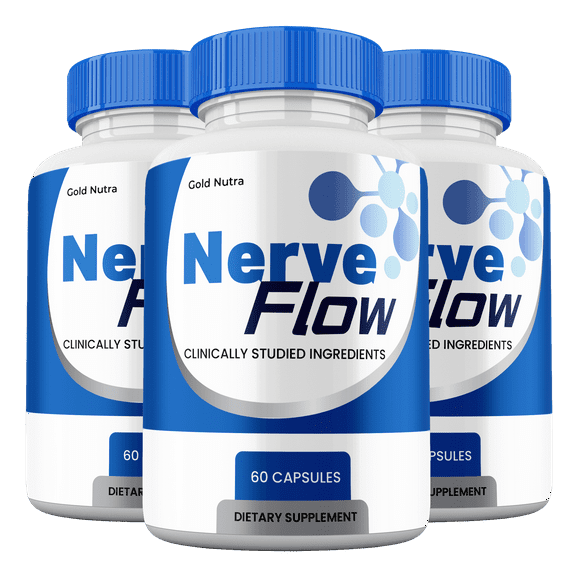 Nerve Flow Capsules, NerveFlow Maximum Strength All Natural Glyco Support (3 Pack)