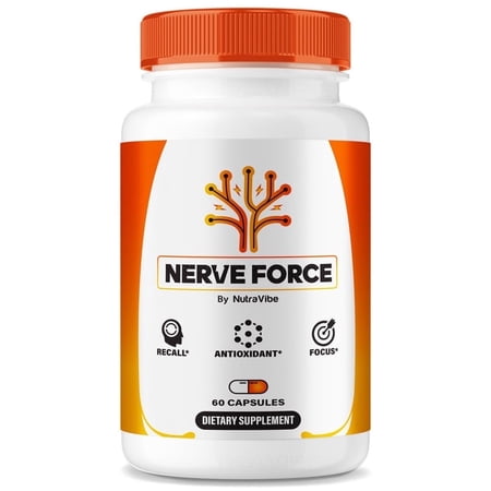 Nerve Force – Natural Daily Support Blend for Nerves, Memory & Focus | Easy-to-Take Capsules (60 Capsules)