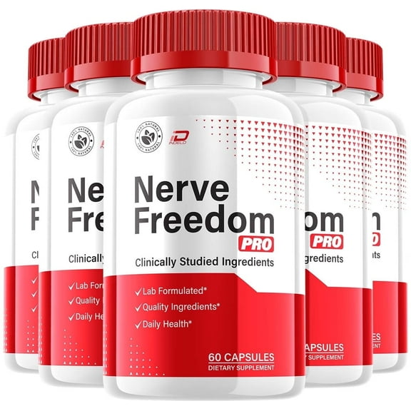 Nerve Freedom Pro Capsules – NerveFreedom Pro Pills Advanced Supplement, All Natural, NerveFreedomPro Maximum Strength Formula, Glycogen Support, 5 Pack, 300 Capsules