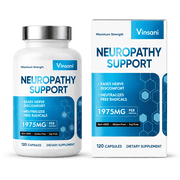Nerve Health Support Dietary Supplement, 120 Capsules, Supports Healthy Nerve Function & Brain Wellness, Premium Formula