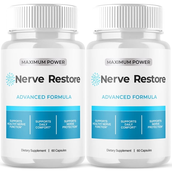 Nerve Restore Advanced Nerve Health Support Pills Natural Vitamin Supplement NerveRestore 120 Capsules
