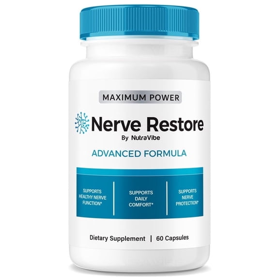 Nerve Restore Natural Daily Support Blend for Nerves, Memory & Focus | Easy-to-Take Capsules (60 Capsules)