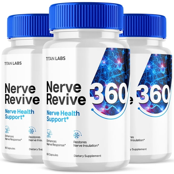 Nerve Revive 360 Advanced Nerve Support Supplement Pills All Natural Ingredients 180 Capsules