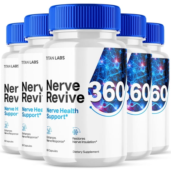 Nerve Revive 360 Advanced Nerve Support Supplement Pills All Natural Ingredients 300 Capsules