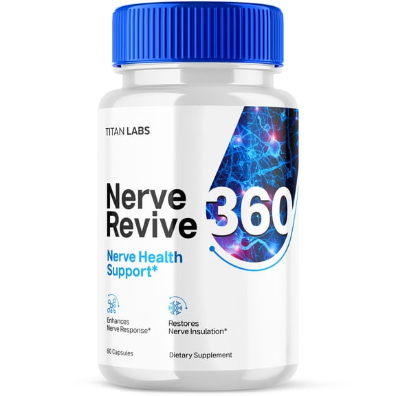 Nerve Revive 360 Advanced Nerve Support Supplement Pills All Natural Ingredients 60 Capsules