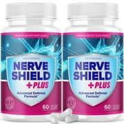 Nerve Shield Plus Advanced Support Nerve Formula, Dietary Supplement (2 Pack - 120 Capsules)