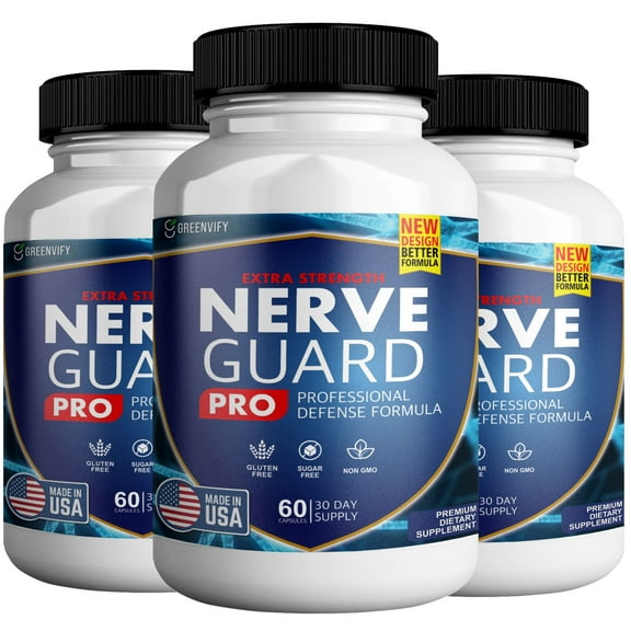 Nerve Guard Plus Pro Advanced Nerve Support Supplement with Alpha Lipoic Acid, B Vitamins & Herbal Extracts