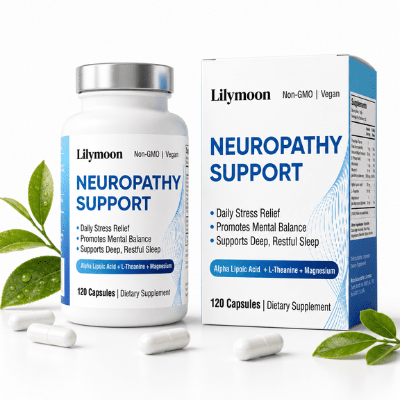 Lilymoon Nerve Support Complex Capsules for Mental Balance, 120 Count