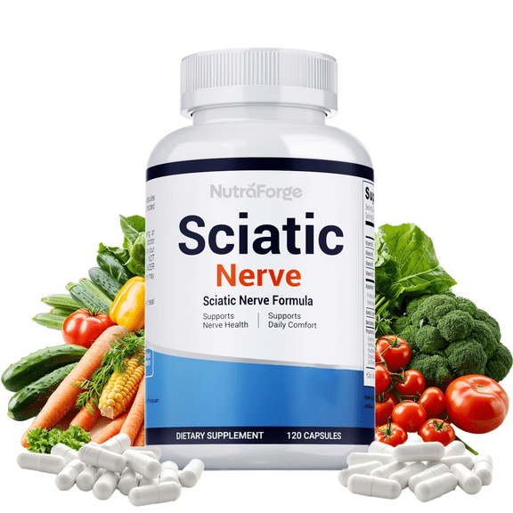 Nerve Support Supplement Vitamin B Complex, Acetyl-L-Carnitine & Benfotiamine Supports Nerve Health & Wellness Gluten-Free 120 Capsules