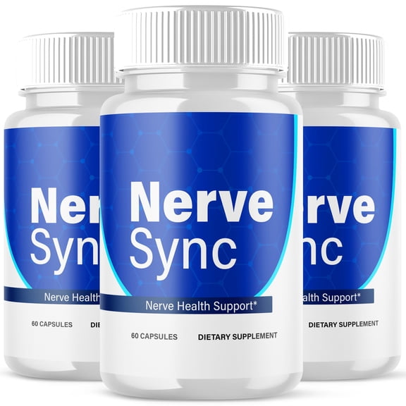 Nerve Sync Advanced Nerve Health Support Pills Natural Vitamin Supplement NerveSync 180 Capsules