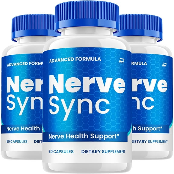 Nerve Sync Capsules – NerveSync All Natural Glycogen Support, 3 Pack, 180 Capsules