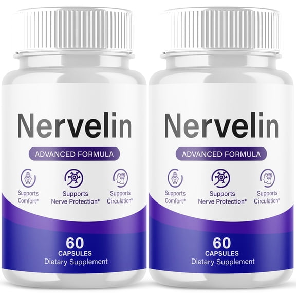 Nervelin Advanced Nerve Health Support Pills Natural Vitamin Supplement Capsules (2 Pack)