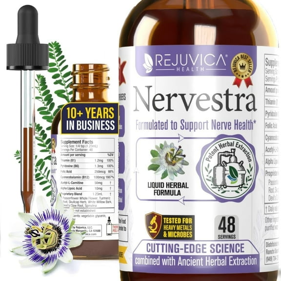 Rejuvica Health Nervestra 2 fl oz - Nerve Health Support Supplement - Contains Alpha Lipoic Acid