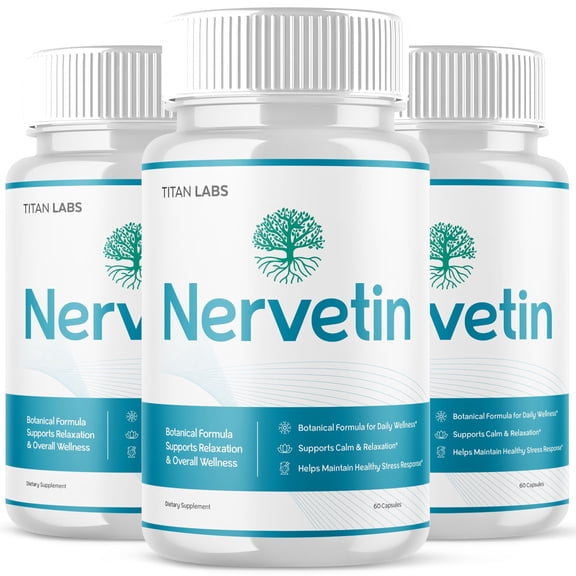 Nervetin Advanced Nerve Support Supplement Pills All Natural Ingredients 180 Capsules