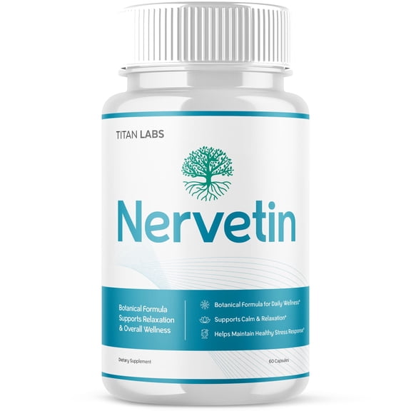 Nervetin Advanced Nerve Support Supplement Pills All Natural Ingredients 60 Capsules
