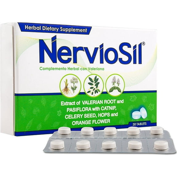 Nerviosil Herbal Tablets - Herbal Supplement Specialy Formulated for The Nerves - Tension - Anxiety