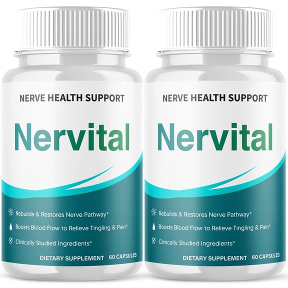 Nervital Advanced Nerve Health Support Pills Natural Vitamin Supplement 120 Capsules