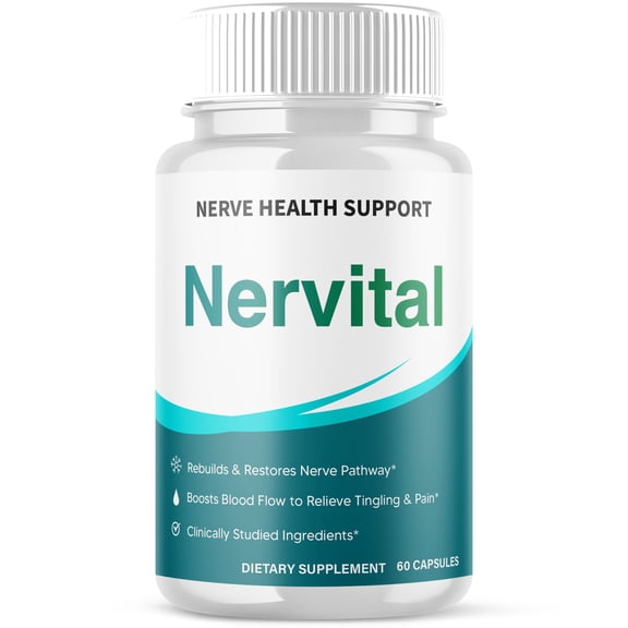 Nervital Advanced Nerve Health Support Pills Natural Vitamin Supplement 60 Capsules
