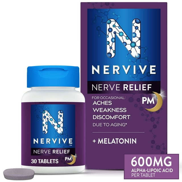 Nervive Nerve Relief PM, Alpha Lipoic Acid, Vitamin B1 & B6, Nerve Pain