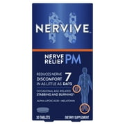 Nervive PM Nerve Relief Tablets, Nighttime Nerve Pain Relief with Vitamin B12 and ALA, 30 Count