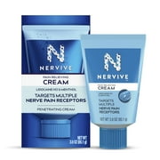 Nervive Topical Pain Relief Cream, Numbing Lidocaine for Nerve Pain Relief in Hands and Feet, 3 oz