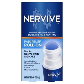 Nervive Pain Relieving Roll On, Max Strength Topical Pain Relief, 2.5 oz