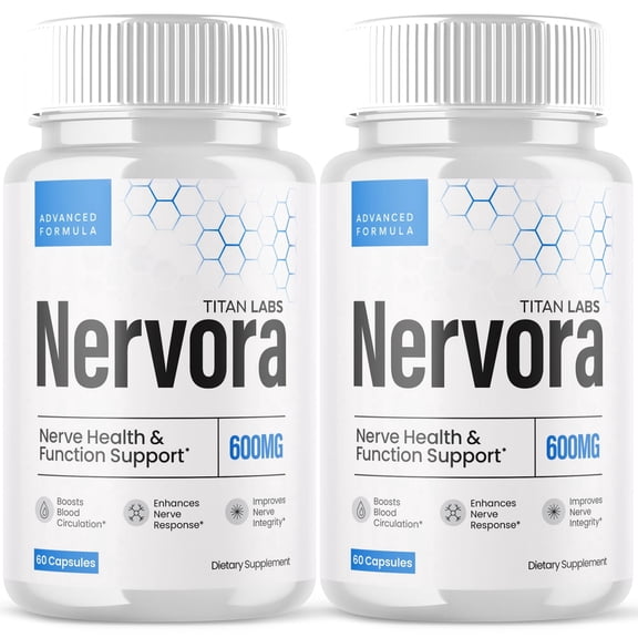 Nervora Advanced Nerve Support Supplement Pills All Natural Ingredients 120 Capsules