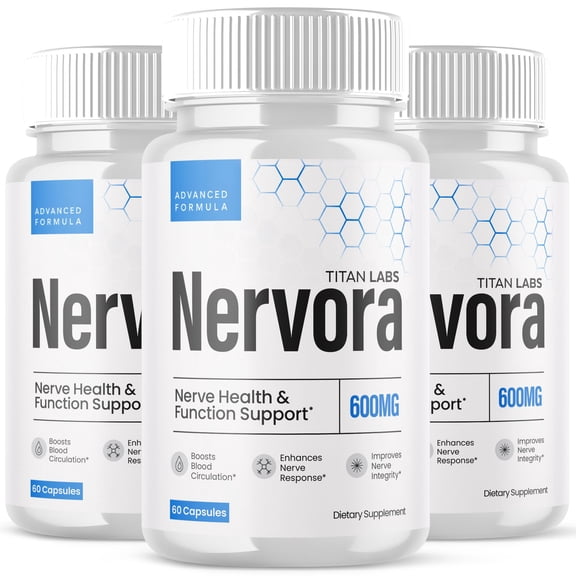 Nervora Advanced Nerve Support Supplement Pills All Natural Ingredients 180 Capsules