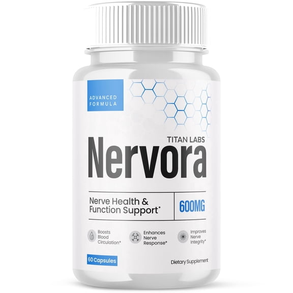 Nervora Advanced Nerve Support Supplement Pills All Natural Ingredients 60 Capsules