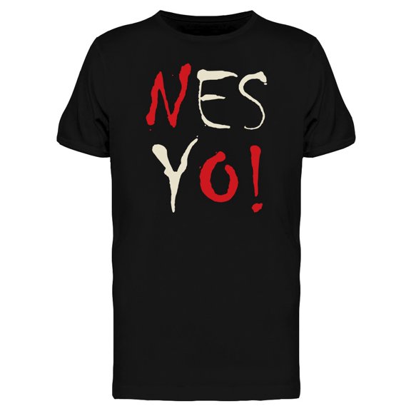 Nes Or Yo Funny Inverted Yes No T-Shirt Men -Image by Shutterstock, Male XX-Large