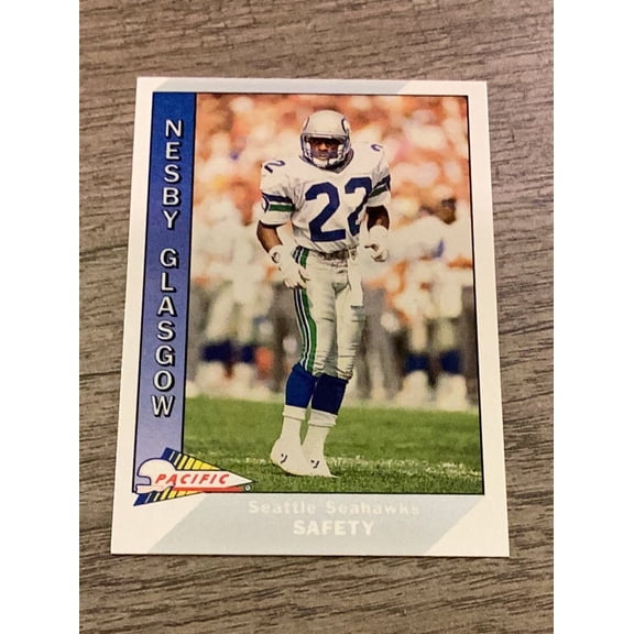 Pacific Trading Card Nesby Glasgow Seattle Seahawks NFL 1991 Card 18