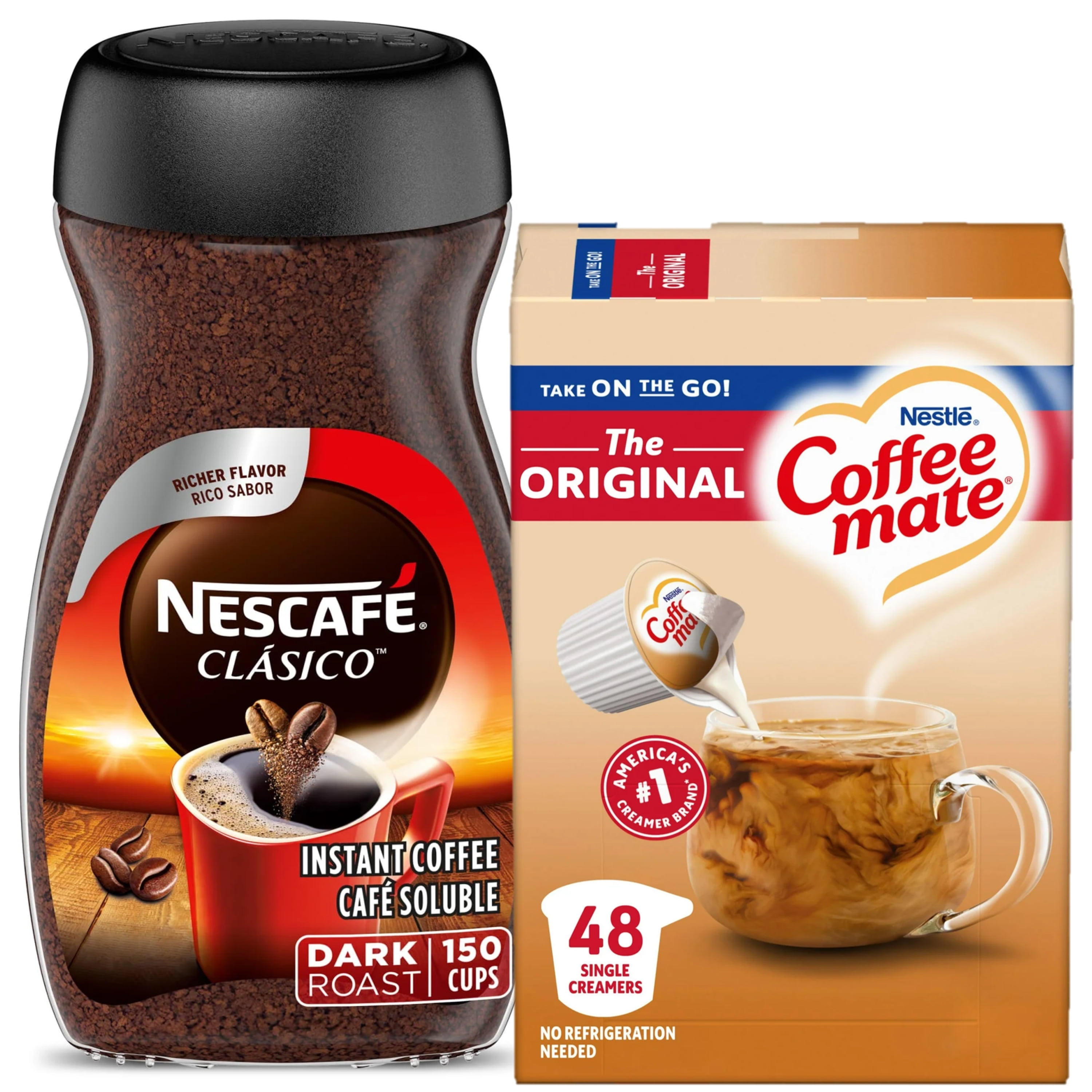 Nescafé Clasico Dark Roast Instant Coffee, 10.5 oz with Nestle