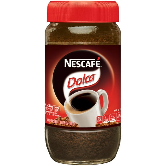 Nescafé Dolca, Dark Roast Instant Coffee, 6.34 oz. Jar