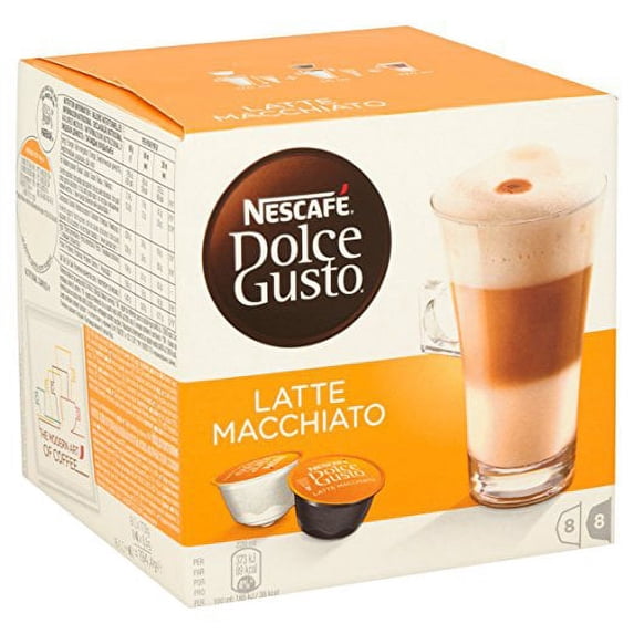 Nescafé Dolce Gusto Latte Machiato 16 Capsules, 8 Servings (pack Of 3, Total 48 Capsules, 24 Servings)