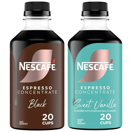 Nescafé Espresso Concentrates Black & Vanilla, 2 Pack 10 oz