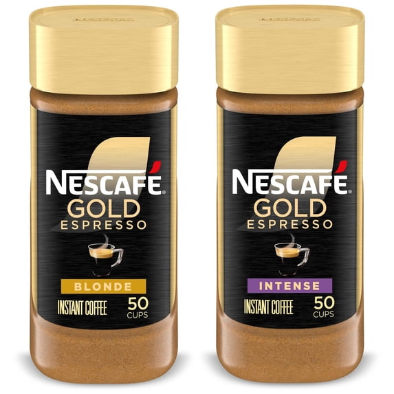 Nescaf? Gold Espresso Blonde & Intense, Instant Coffee, 2 Pack 3.5oz