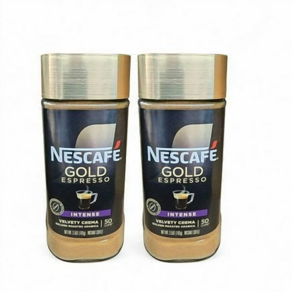 Nescaf Gold Espresso Intense, Instant Coffee, 3.5 oz, 2 pack