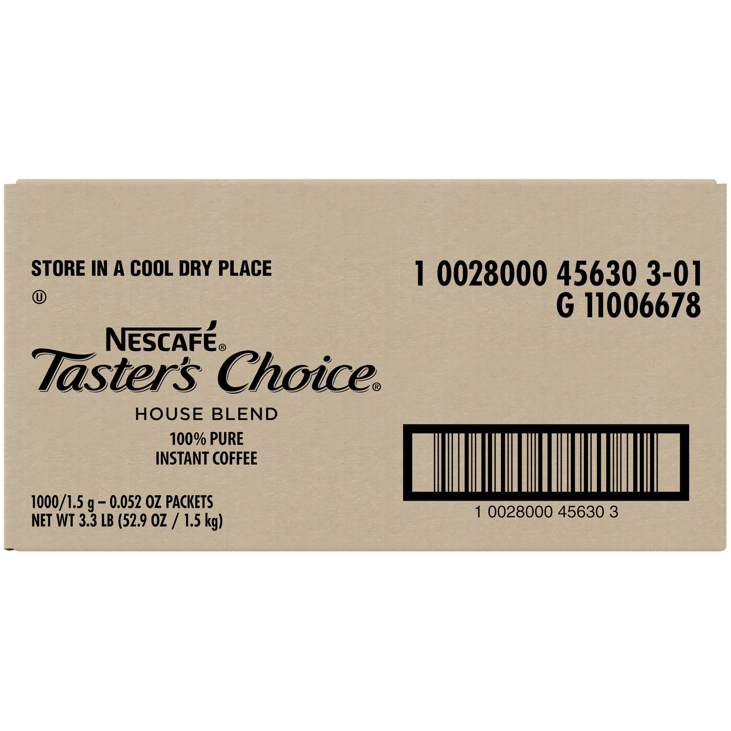 Nescafé Taster's Choice 100 Freeze Dried Coffee 10001.5g Packets