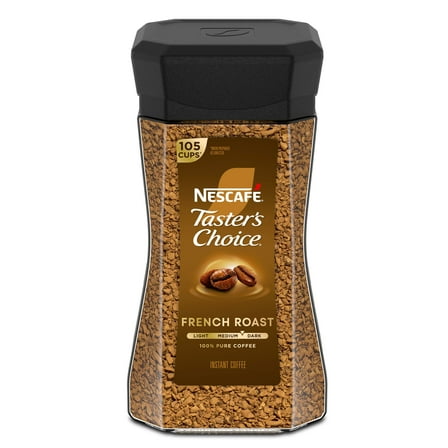 NESCAFÉ Taster's Choice French Roast, Dark Roast Coffee, Instant Coffee, 7 oz, 1 Jar