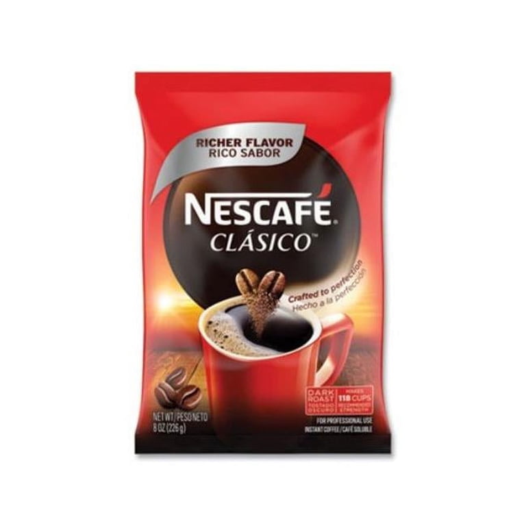 Nescafe 12524962 8 oz Pouch Clasico Dark Roast Instant Coffee