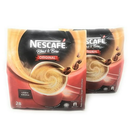 Nescafe 2 packs 3-in-1 original premix instant coffee single serve packets total 56 sticks