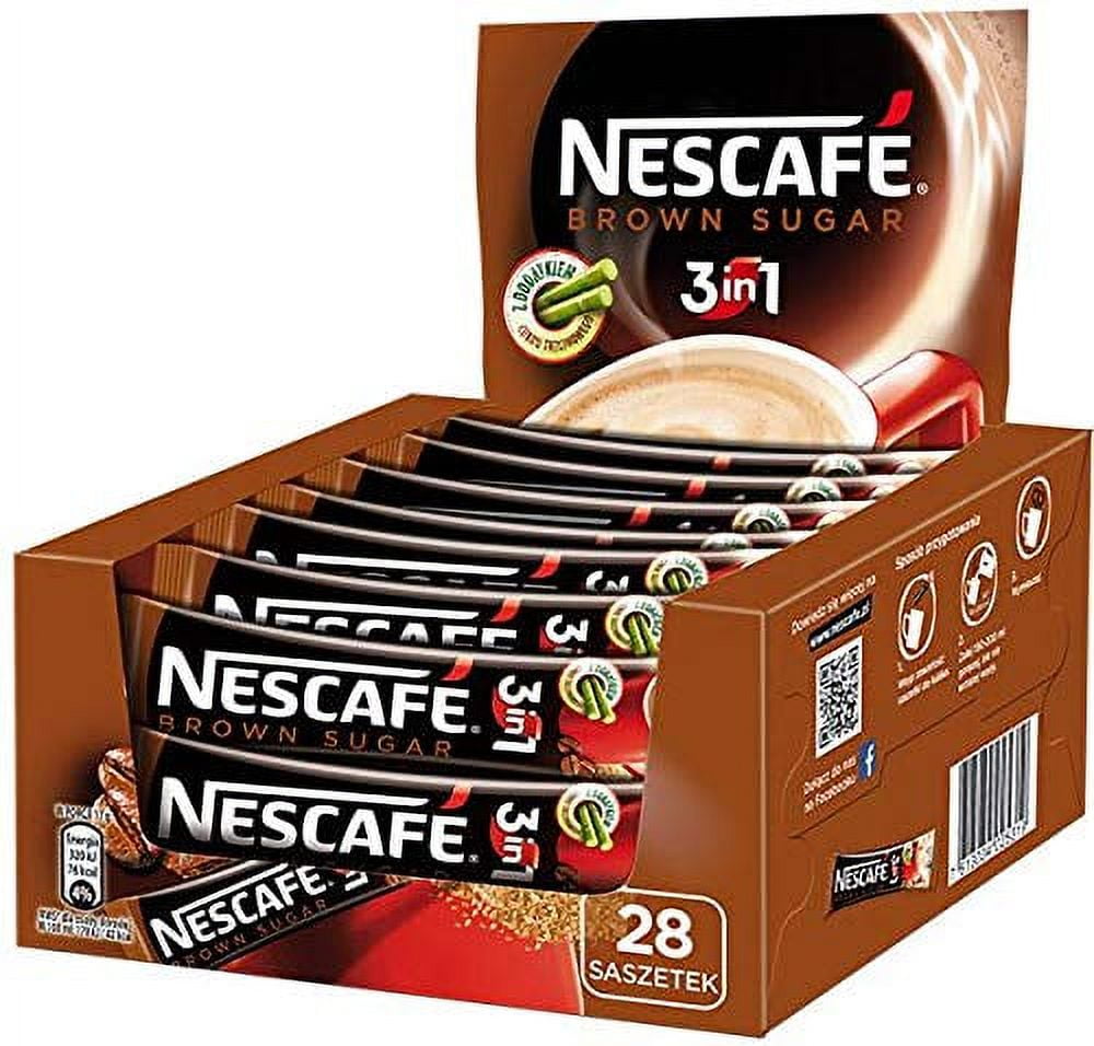 Nescafe 3 in 1 Brown Sugar Instant Coffee Single Packets 28x17g