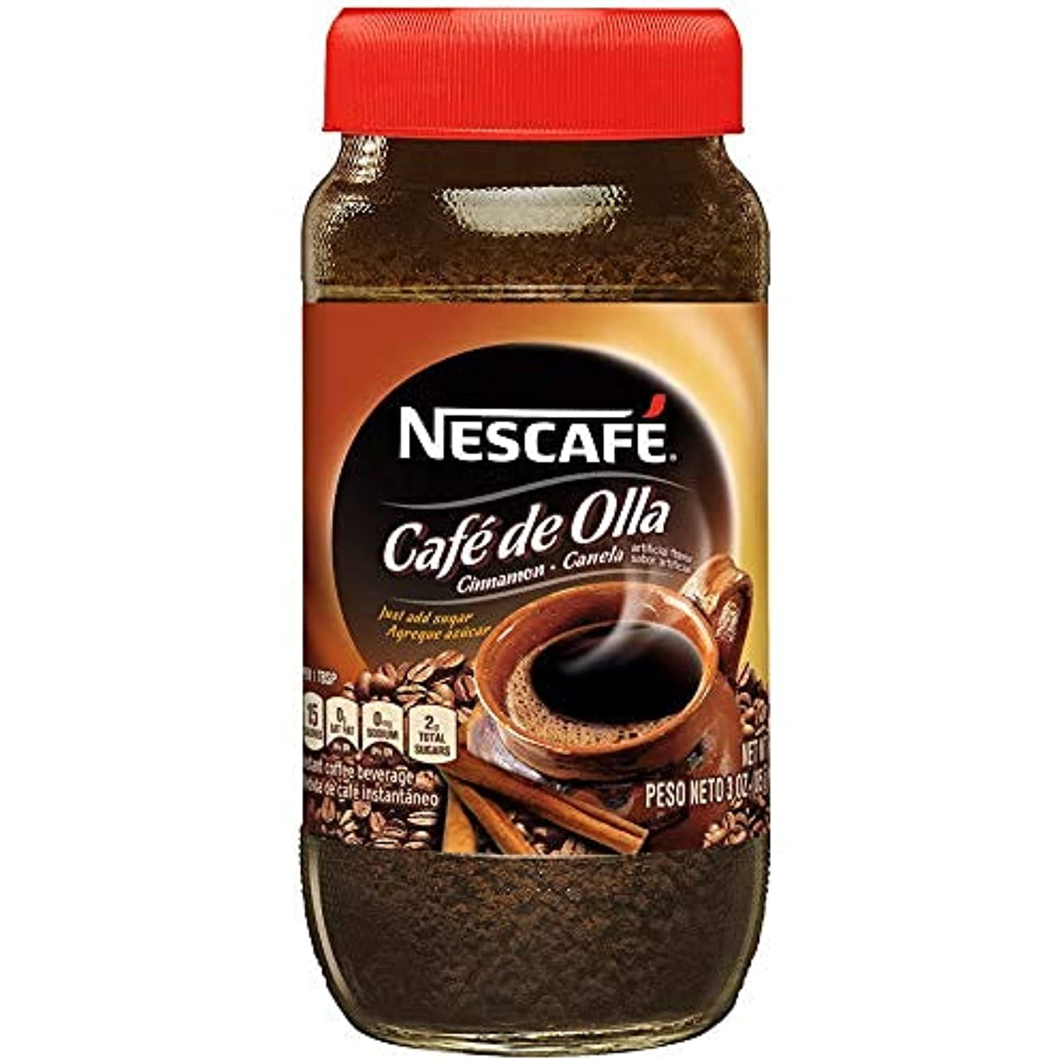 Nescafe Cafe De Olla Instant Coffee, Cinnamon, 6.7 Ounce Jar (2 Pack