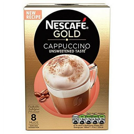 Nescafe Cappuccino Unsweetened 8 Sachets (Pack of 6, Total 48 Sachets)
