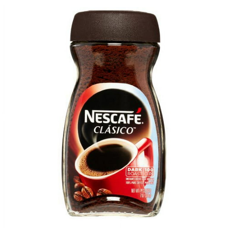 Nescafe Clasico Pure Instant Coffee Granules 7.0 Oz. Pack of 32