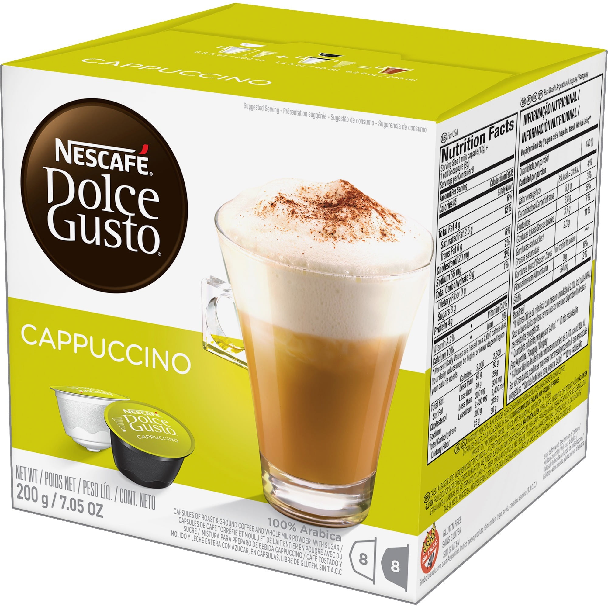 Nescafe Dolce Gusto Cappuccino Coffee Pods, 16 Count