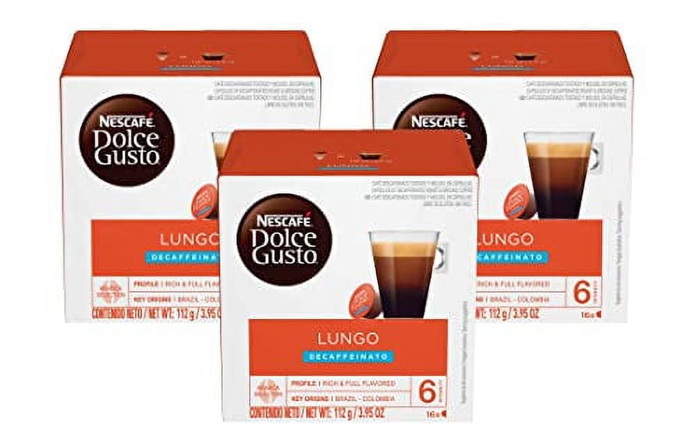 Nescafe Dolce Gusto Coffee Pods, Lungo Decaffeinato, 16 capsules, Pack