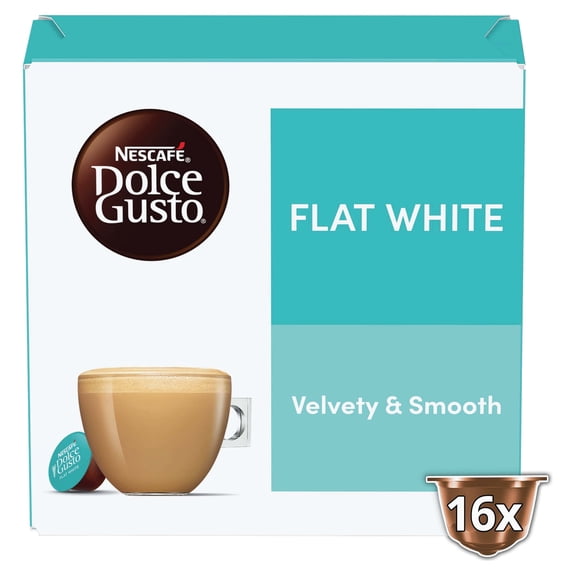 Nescafe Dolce Gusto Flat White Coffee Pods x16 187.2g Imported from Britain
