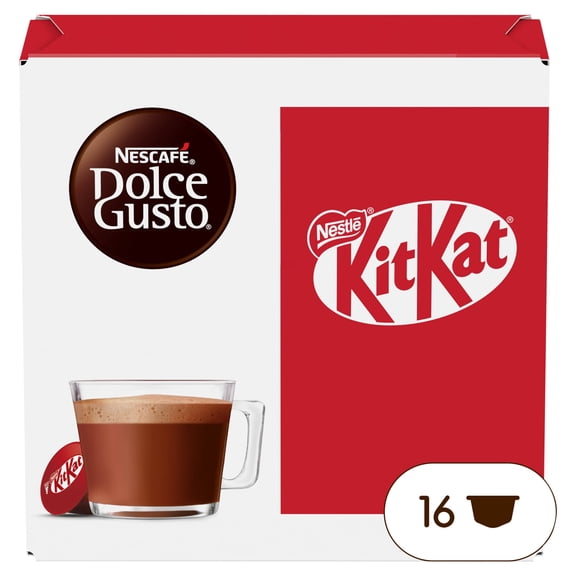 Nescafe Dolce Gusto Kit Kat Cocoa Beverage Pods x16 256g, Imported from Britain