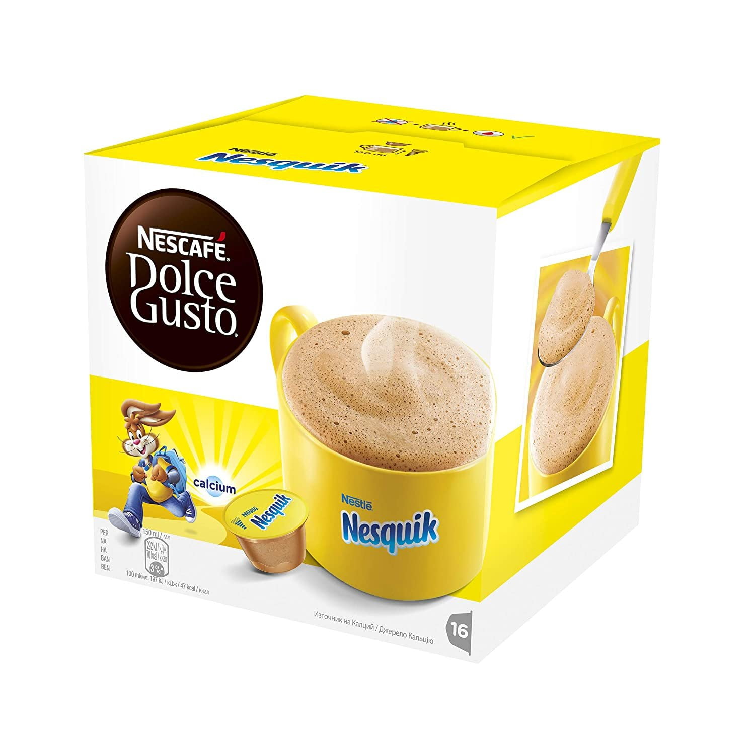 Nescafe Dolce Gusto for Nescafe Dolce Gusto Brewers, Chococino, 16 Count  (Pack of 3) - For Moms